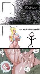 1boy 1girls ass ass_grab bed blue_eyes breasts chest chest_hair cum cum_in_pussy cum_inside english_text from_behind grab hi_res hot_dogging human light-skinned_female light-skinned_male light_skin long_hair looking_at_viewer meme metroid muscle muscular muscular_female nintendo nude_female omg_hi! penis pussy samus_aran sex six_pack standing_sex sweating text towel wet_body wet_skin wide_hips x-ray yellow_hair ziroko