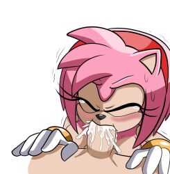 amy_rose cum fellatio furry human magnamorous pink_fur pink_hair small_breasts sonic_(series) sonic_the_hedgehog_(series)