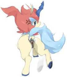 angry animal_genitalia animal_pussy anus ass equine_pussy female genitals horn keldeo keldeo_(resolute_form) legendary_pokemon nintendo pokémon_(species) pokemon pokemon_(species) pussy solo umixign video_games