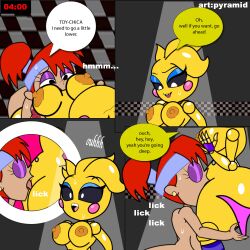 2girls comic cunnilingus dexter's_laboratory dexter's_mom facesitting five_nights_at_freddy's multiple_girls pyramid_(artist) tagme toy_chica_(eroticphobia) toy_chica_(fnaf) yuri