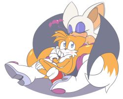 anthro bat blush closed_eyes clothed clothing duo exposed_torso female footwear fox fur furry furry_only handwear heart humanoid hyoumaru kiss kiss_on_head male no_sex older_female rouge_the_bat sitting sitting_between_legs sonic_(series) sonic_the_hedgehog_(series) tail tails wholesome wings younger_male