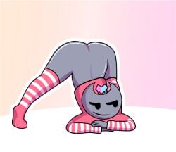 (dago_artist) androgynous bending_over black_eyes boy dago_does_(artist) femboy femboysub flexible gay grey_skin grey_skin homosexual horny_sub jackochallenge jackopose male_focus male_only moon pink_and_white pink_background pink_hoodie pink_socks redd_moon reflection reflective reflective_skin rock shine shiny_ass shiny_skin smile smirk socks soft_shading thick_ass thick_thighs thigh_high_socks thigh_highs thighhighs white_outline yellow_background