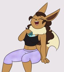 big_breasts breasts dativyrose eevee female furry ivee_rose pokémon_(species) pokemon tagme transformation