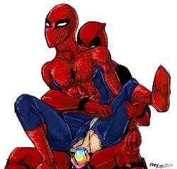 anal anal_insertion artist_request blood clothed_erection cutting_clothes deadpool erection erection_under_clothes knife knife_play knifeplay leg_lift male male_only marvel multiple_males peter_parker scratch smooth_skin spider-man spider-man_(series) tagme torn_clothes wade_wilson yaoi