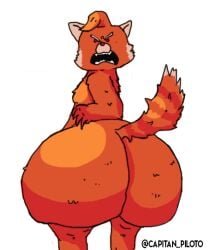 anthro anthro_only funny furry furry_tail milf ming_lee red_panda scam solo traced traced_art turning_red