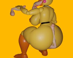 3d animatronic anthro ass big_ass big_breasts big_penis blender blowjob breasts buttjob douuuod female five_nights_at_freddy's five_nights_at_freddy's_2 handjob penis robot robot_girl runaboo_chica straight tongue toy_chica_(fnaf) yellow_background yellow_skin