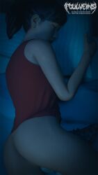 1girls 3d ass bottomless female female_only foulveins magic_wand masturbation ryuu_ga_gotoku sawamura_haruka sleeping solo vibrator