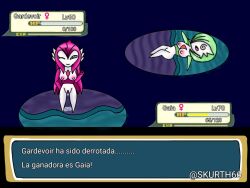 2girls breasts defeated gaia_the_gardevoir gardevoir humanoid multiple_girls nipples oc pink_nipples pokémon_(species) pokemon pokemon_(species) pussy skurth66 squirting yuri