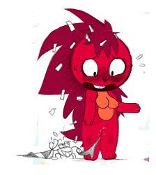 bikini blush boobs edit embarrassed flaky_(htf) happy_tree_friends red_fur spikes sweat tagme