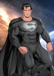 abs clark_kent dc dc_comics male male_focus male_only muscular muscular_male reiner55 superman superman_(series)