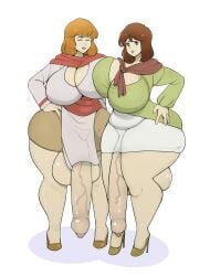 2futas bbw bottomless breast_docking breasts clothed clothing duo fire_emblem fire_emblem:_genealogy_of_the_holy_war futa_only futanari gigantic_penis huge_balls human lana_(fire_emblem) large_breasts light-skinned_futanari light_skin long_penis mostly_clothed muirne_(fire_emblem) standing symmetrical_docking tagme thick_thighs very_long_penis zeruxu