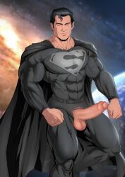 abs beefy big_penis clark_kent daddy dc dc_comics foreskin glans male male_focus male_only manly muscular muscular_male partially_retracted_foreskin penis reiner55 superman superman_(series) tough_guy uncut