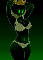 big_breasts crown databrawl green_eyes lingerie lustful_gaze motherboard_(databrawl) pixoppies roblox roblox_game tagme