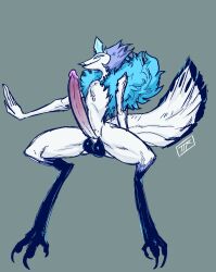 3_toes andrealphus_(helluva_boss) anthro asserting_dominance avian avian_humanoid beak big_balls big_penis bird bird_humanoid blank_background blue_eyes blue_fur crown demon digital_media_(artwork) erect_penis erection feather_hair feather_mane goetia hard_on helluva_boss highres kojoarts legs_apart long_arms long_legs long_penis male male_only mane naughtypaw_(artist) no_background royal royalty sassy skinny_male solo tail_feathers ttherandom tthrandom tthrandom_rp vivienne_medrano