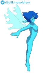 blue_body blue_hair blue_skin lapis_lazuli_(steven_universe) lius4u5 nude nude_female steven_universe