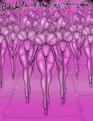 bimbo bimbo_lips bradtanker3 clone clones female high_heels huge_ass huge_breasts leotard multiple_girls navel thick_thighs thigh_boots wide_hips