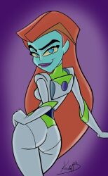 2d alien alien_girl alien_princess ass blue-skinned_female blue_skin buzz_lightyear_of_star_command disney disney_channel looking_at_viewer mira_nova pixar space_ranger toon_disney