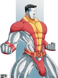 1male abs big_penis black_hair colossus male male_focus male_only marvel marvel_comics metal_skin muscular muscular_male nivyx piotr_rasputin