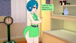 1boy 3d bubble_butt comic comic_page emotioncreator femboy gideonlover gigantic_ass glasses green_eyes green_hair huge_ass huge_butt hyper_ass illusion_soft infirmary male male_only solo trap