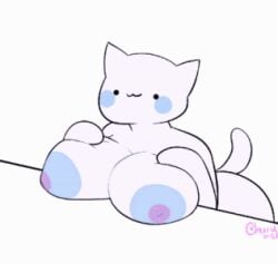 1girls animated anthro big_breasts blush bongo_cat breasts completely_nude completely_nude_female domestic_cat felid feline felis female female_only furry hand_on_breast low_res mammal meme naked naked_female nipples nude nude_female purple_nipples silly_cats solo solo_female