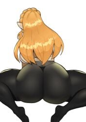 1girls 2022 ass ass_focus ass_shot back back_view blonde_hair breasts breath_of_the_wild bubble_butt doublehero female female_only hips huge_ass kneeling large_breasts long_hair nintendo princess_zelda simple_background slim_waist sports_bra sportswear the_legend_of_zelda thick_thighs thighs tight_clothing tight_fit wide_hips yoga_pants zelda_(breath_of_the_wild)