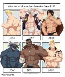 6boys abs adonis_belt anthro ass bandages bara bare_chest barret_wallace beard castlevania castlevania_(netflix) chief_bogo cloak clothing dark-skinned_male dog_tags facial_hair fairy_tail final_fantasy final_fantasy_vii furry gay glasses granblue_fantasy halakadira horns laxus_dreyar male_focus male_only mirio_togata muscular muscular_male my_hero_academia nude_male partially_clothed penis penis_peek scar_across_eye scars silver_hair six_fanarts_challenge six_pack soriz sunglasses tattoo tattoos trevor_belmont vest white_hair zootopia