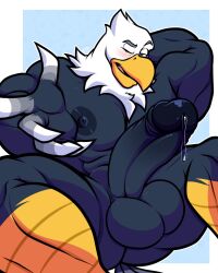 2022 abs accipitrid accipitriform albertcrow animal_crossing anthro apollo_(animal_crossing) avian bald_eagle balls beak beckoning biceps big_balls big_muscles big_penis bird blue_background blush bodily_fluids border dripping eagle erection eyebrows feathers genital_fluids genitals gesture hand_behind_head hi_res huge_balls huge_cock huge_muscles humanoid_genitalia humanoid_penis inviting licking licking_lips licking_own_lips looking_at_viewer male muscular muscular_anthro muscular_male narrowed_eyes nintendo nipples non-mammal_balls non-mammal_nipples nude one_eye_closed pecs penis precum precum_drip saliva sea_eagle seductive self_lick simple_background sitting smile solo tongue tongue_out tuft video_games white_border wink