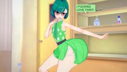 1boy 3d ass_expansion bubble_butt butt_expansion comic comic_page emotioncreator femboy gideonlover gigantic_ass glasses green_eyes green_hair huge_ass huge_butt hyper_ass illusion_soft infirmary male male_only massive_ass solo trap