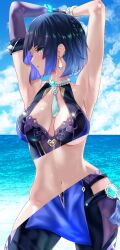 armpits female genshin_impact mole_on_breast short_hair tagme uenoryoma yelan_(genshin_impact)