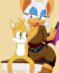 bat cleavage desk fox furry imminent_sex larger_female miles_prower older_female preteen_boy_mature_female rouge_the_bat ruler sonic_(series) sonic_the_hedgehog_(series) tails teacher teacher_and_student very_younger_male younger_male