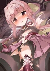 1girls bar_censor censored cum cum_in_pussy empty_eyes magia_record:_mahou_shoujo_madoka_magica_gaiden magical_girl mahou_shoujo_madoka_magica pink_eyes pink_hair skirt tamaki_iroha tentacle tentacle_sex torn_clothes