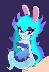 anthro blue_dress blue_hair fatalafterdark ghost ghost_girl mario_(series) mario_+_rabbids mario_+_rabbids:_sparks_of_hope midnite_(mario_+_rabbids) nintendo penetration purple_eyes rabbid raving_rabbids tagme ubisoft x-ray