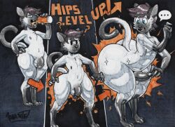 ... ? abstract_background anthro arrow ass ass_expansion becoming_erect beverage beverage_can big_ass big_butt blue_eyes brown_hair butt_expansion confusion domestic_cat drinking erection expansion felid feline felis femboy fur furry furry_only genitals grey_body grey_fur grey_nipples grey_penis grey_tail hair hi_res huge_ass male male_only mammal nipples parasitedeath penis sequence siamese signature soda solo surprise tail text thick_thighs valery_funika wide_hips