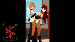 1futa 1girls 3d animated armor ass circlet classroom clothed_sex female freckles full-package_futanari futa_on_female futanari gorget green_eyes heart-shaped_pupils high_ponytail human long_hair mp4 multiple_girls no_sound orange_hair pale_skin penis penny_polendina ponytail pyrrha_nikos red_hair rooster_teeth rwby sex sfmslayer sidelocks source_filmmaker testicles vaginal video