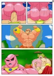 2boys anal_sex ass balls big_butt broly broly_(dragon_ball_z)_1993 cum cumming dick dragon_ball dragon_ball_z erection gay gay_sex huge_butt legendary_super_saiyan looking_at_another looking_back majin_buu male male/male male_only male_penetrated male_penetrating male_penetrating_male nipples okrizo831 pecs penetration pink_body pink_skin red_eyes riding_penis super_buu tentacle veiny_penis warrior yaoi