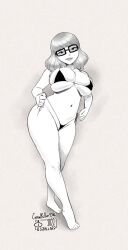 big_breasts breasts busty cerealkiller4586_(shane_ballard) female female_focus female_only glasses hanna-barbera hourglass_figure large_breasts line_art nerd nerdy_female scooby-doo short_hair skecth solo velma_dinkley wide_hips