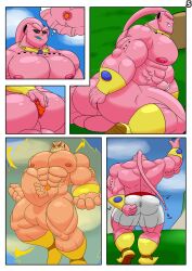 1boy anal_sex ass balls bara big_pecs clothing dick dragon_ball dragon_ball_z erection fingering fingering_self fingers gay huge_butt humanoid legendary_super_saiyan majin_buu male male_only muscular muscular_male nipples nude okrizo831 pecs penetration pink_body pink_skin red_eyes solo solo_focus super_buu