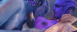 2girls 3d alien alien_girl aria_t'loak asari asari_futanari athletic_female blue_breasts blue_eyes blue_skin blue_tits breast_grab breast_squeeze breast_sucking breasts_out cheating cheating_girlfriend cheating_wife citadel comic_page dialogue futanari image_set kissing liara_t'soni mass_effect nipple_suck nipple_sucking nipples purple_skin realium3d story yuri