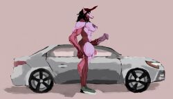 anthro comparison demon erection gynomorph hi_res intersex metsikus muscular size_difference solo toyota_corolla