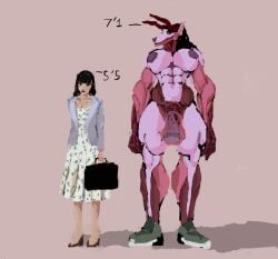 anthro big_penis comparison demon duo female female/female genitals gynomorph hi_res intersex metsikus muscular penis shimes