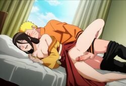 1boy 1girls accurate_art_style ai_generated ass big_ass big_breasts big_penis blonde_hair blue_eyes blush boruto:_naruto_next_generations breasts brother_in_law_and_sister_in_law brown_hair cheating cheating_husband clothing collarbone completely_nude duo_focus female hyuuga_hanabi imminent_penetration imminent_vaginal jacket kimono looking_at_another lovers male naruto naruto_(series) nude outercourse pants penetration penis pleasure_face ponytail pussy skirt spoon_position spooning uncensored uzumaki_naruto whisker_markings white_eyes yellow_hair