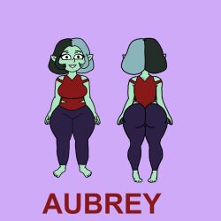 adopted adopted_(lore) ass ass_goblin aubrey_(blindpeacockdraws) back_view bbw big_ass big_breasts black_eyes blind_peacock_draws blind_peacock_draws_(artist) blue_hair bra bra_and_panties breasts clothed different_hair_color feet feet_out female female_only front_and_back front_view goblin goblin_female green_hair light_blue_skin nipples no_shoes nude nude_female original original_art original_artwork original_character panties pointy_ears pointy_nose reference_image reference_sheet short_hair shortstack
