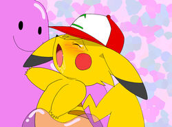 ash_ketchum ashchu ditto pasaran pokemon pokemon_(species) satoshi_(pokemon)