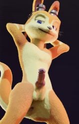 1boy 2025 3d akimazanhu animated anus arms_behind_head ass balls black_background daxter erection fur furry furry_only gay jak_and_daxter male male_only no-name-no-problem_(3d_model) penis simple_background solo yaoi