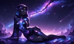 absurd_res absurdres breasts female nebula solo space void