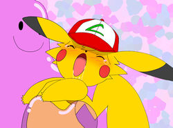 ash_ketchum ashchu ditto pasaran pokemon pokemon_(species) satoshi_(pokemon)