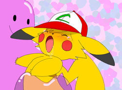 ash_ketchum ashchu ditto pasaran pokemon pokemon_(species) satoshi_(pokemon)