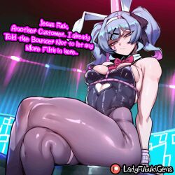 ai_generated bunny_ears bunny_girl bunny_tail bunnysuit caption comic comic_page hatsune_miku image_set ladyfubuki rabbit_hole_(vocaloid)
