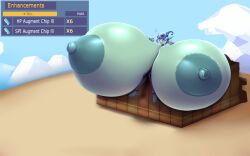 breast_expansion breasts digimon digimon_(species) digimon_story:_time_stranger game_mechanics game_ui gigantic_breasts hyper_breasts item metachoke ranamon sequence