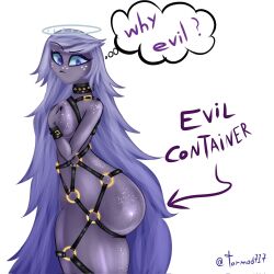 1girls ass big_ass big_butt big_hips big_thighs blue_eyes blue_hair blush breasts clothing emily_(hazbin_hotel) evil_container female female_only grey_hair hazbin_hotel hips huge_ass huge_butt huge_hips huge_thighs long_hair massive_ass massive_butt meme_reference nails_painted solo text thick_thighs thighhighs thighs tormod717 vivienne_medrano voluptuous voluptuous_female wide_hips wide_thighs